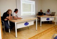 Los actuales directivos del Lemos, en una de sus primeras asambleas al frente del club.