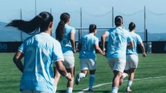 Jugadoras de As Celtas, el domingo en A Madroa.