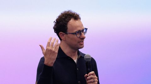 Dario Amodei, primer ejecutivo de Anthropic, en el foro Dreamforce de San Francisco, el 15 de septiembre del 2026