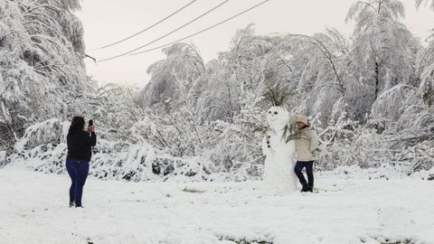 Nevada en el Alto do Vieiro (Ourense).