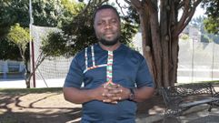 Samuel Koufie, este martes, 12 de octubre, en el parque Eguren de Mar�n.