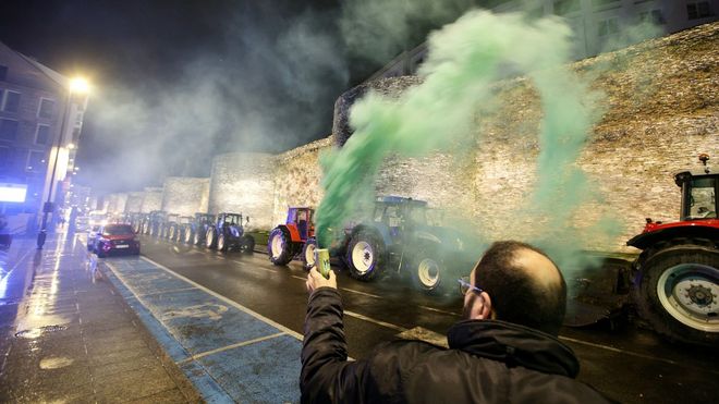Levanta la tractorada en Lugo en contra Mercosur