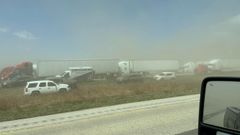 La tormenta de arena provoc� una colisi�n en cadena en una carretera del estado de Illinois.