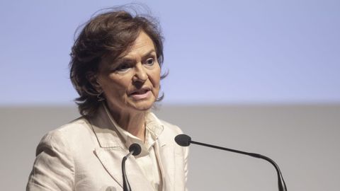 La vicepresidenta Carmen Calvo