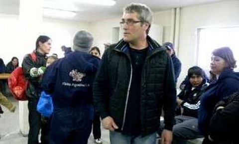 El interventor designado por el Gobierno, Diego Marzioni, en las instalaciones de Vieira Argentina.