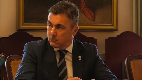 El concejal delegado de Servicios B�sicos de Oviedo, Daniel Tarrio