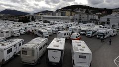 Autocaravanas en Viveiro, en imagen de archivo