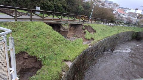 Da�os de la borrasca Joseph en el paseo fluvial de Chantada