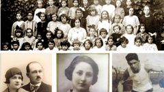 Arriba, la maestra Mara Vzquez y sus alumnas; abajo Alejandro Porto Leis, Amada Garca y Bebel Garca.