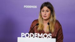 La portavoz de Podemos, Alejandra Jacinto
