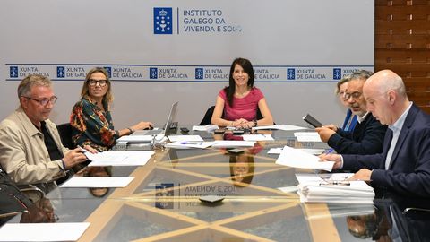 La conselleira de Vivenda, Mar�a Mart�nez Allegue, en el consejo de administraci�n de la empresa p�blica de vivienda de Galicia