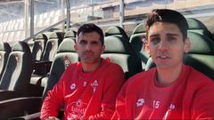 �lex L�pez y David Castro en el v�deo promocional de venta de acciones del Racing.