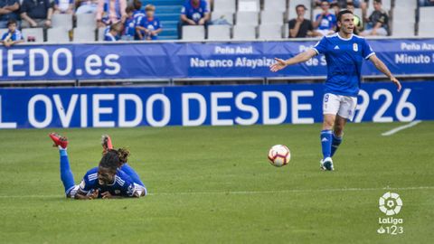 Folch protesta al rbitro con Boateng en el suelo