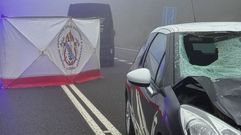 Lugar en el que se produjo el tr�gico atropello, donde la visiblidad era escasa debido a la intensa niebla existente en la zona.