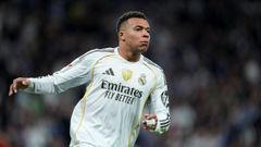Kylian Mbapp, durante el encuentro del Real Madrid ante el Celta