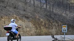 Un tramo de la carretera LU-933, en la que se produjo el accidente