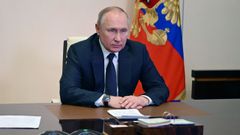 Vladimir Putin, en una reunin en el Kremlin