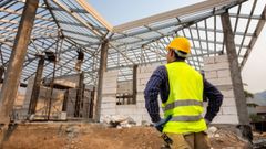 Un trabajador de la construcci�n