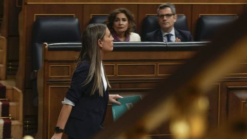 La portavoz en el Congreso de Junts, Mriam Nogueras, en el Pleno del 30 de enero.