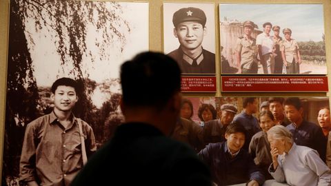 El mural dedicado a Xi Jinping en el Museo del Partido Comunista de China, en Pel�n