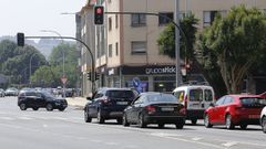 Antiguo cruce del Sol y Mar, con el sem�foro que el motorista se salt� en rojo