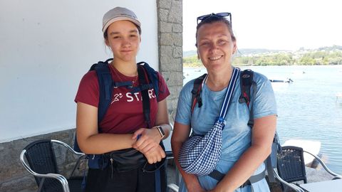 Kasia y Tosia, polacas, en Pontedeume