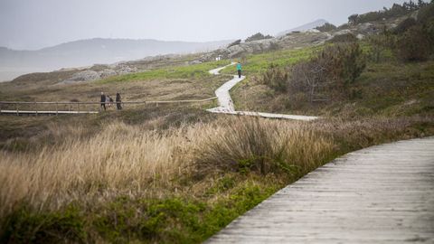 Ruta de las pasarelas del parque natural de Corrubedo