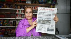Conchi rodr�guez en su quiosco en el barrio de la Estaci�n, abierto hace 38 a�os.