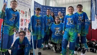 El equipo ribadense que particip� en el campeonato alev�n de Espa�a disputado el fin de semana en Bilbao