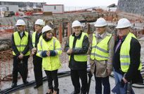 Ethel V�zquez visit� ayer por la ma�ana las obras de la futura depuradora malpicana. 