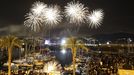 Espectculo de pirotecnia del Puerto de Ferrol en las fiestas del ao pasado.