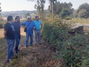 Granja, Cu��a, Al�n y Medela, en su visita a las m�moas de Alperiz.