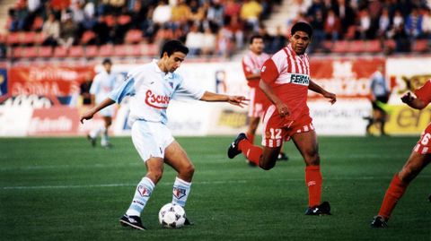 Jos� Ram�n, en el hist�rico 4-0 al D�por.