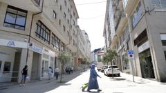 El percance se produjo en la calle Lugo de la capital barbanzana.