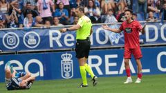 Delm�s despu�s de ser expulsado en la ida en el Carlos Tartiere.