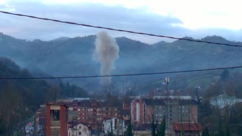 Nube contaminante en Trubia