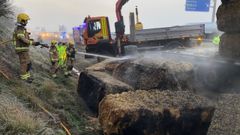 Labores de extincin del incendio