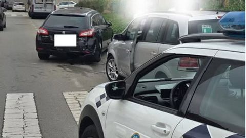 El accidente mltiple tuvo lugar en el centro de Burela