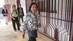 La fiscal general del Estado, Teresa Peramato, durante su visita de este jueves a Ceuta.