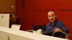 Xan Duro, durante la presentaci�n del informe