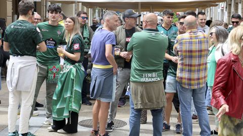 Ambiente previo al Racing-Alcorcn.