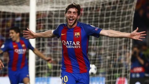 Sergi Roberto celebra su hist�rico gol