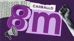 Imagen del cartel del 8M de Carballo