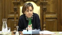 La alcaldesa de Gijón, Carmen Moriyón, interviene en el Pleno Municipal gijonés