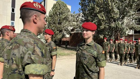 La princesa Leonor, durante su instruccin militar en la Academia General Militar de Zaragoza.