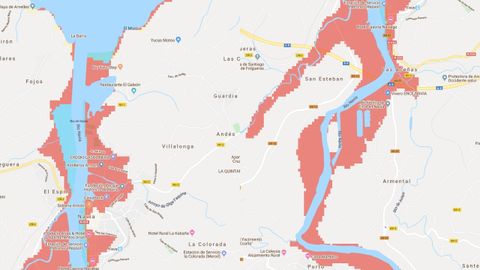 La superficie afectada en Navia, uno de los municipios con ms riesgo de inundaciones martimas