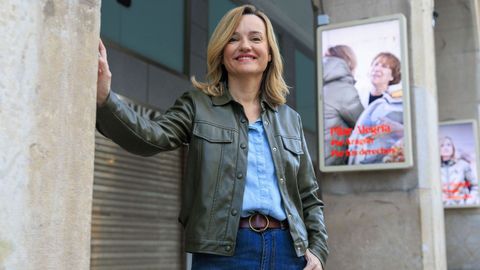 La candidata socialista a presidenta de Arag�n, Pilar Alegr�a, en una entrevista con Efe en Zaragoza.