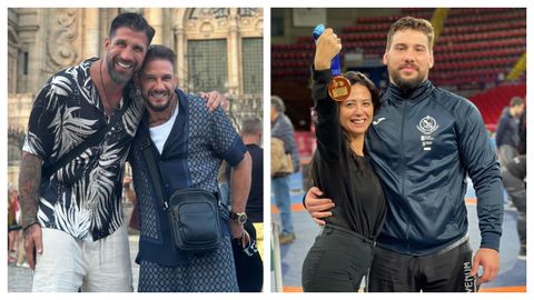 A la izquierda, los hermanos Jorge y Agustn Climent; a la derecha, Cristina Amo y Jos Eyo, que dirigirn la franquicia en Santiago