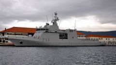 Buque de acci�n mar�tima �Tornado�, en la Escuela Naval de Mar�n
