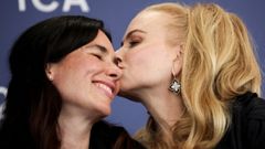 La realizadora Halina Reijn y la actriz Nicole Kidman, durante la presentacin en la Mostra de Babygirl.